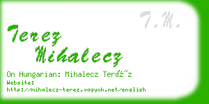 terez mihalecz business card